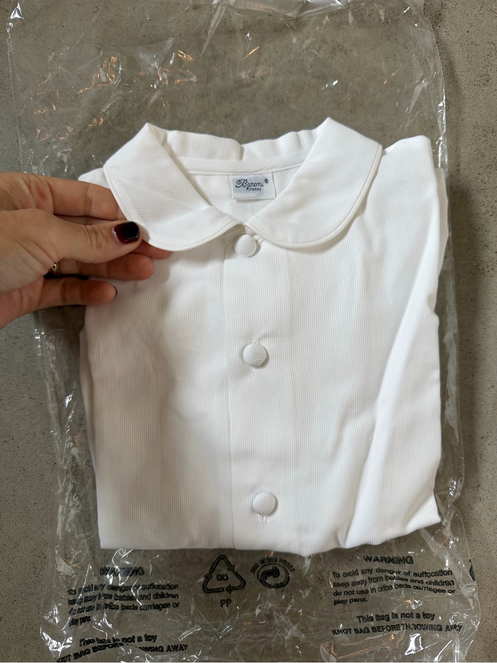 Baroni Firenze Boys White 2-Piece Short Set Size 4 Made in Italy